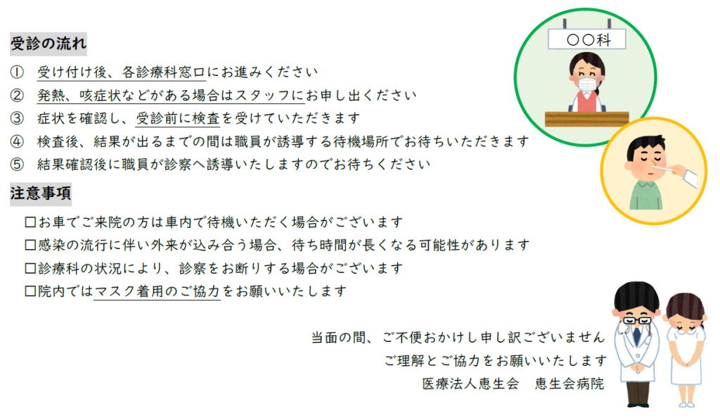 当院へ来院された皆様へ